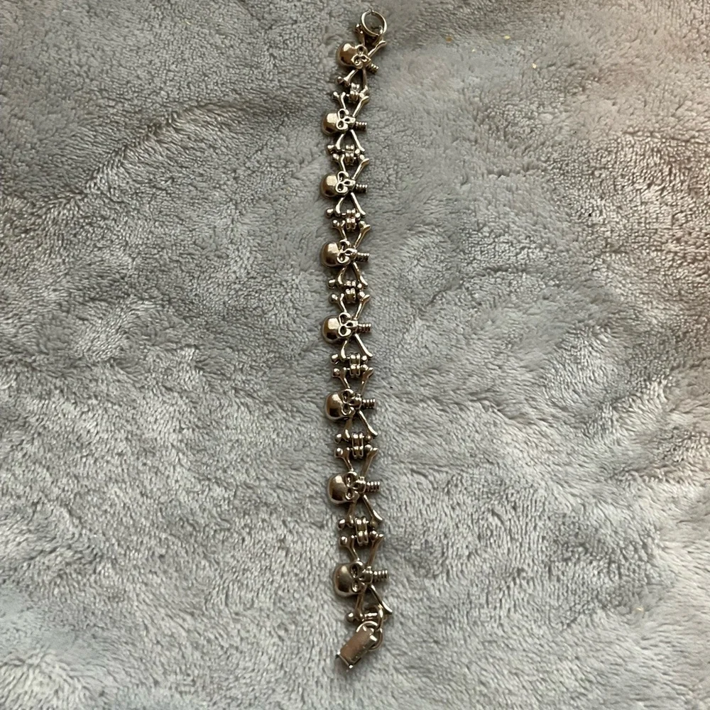 Skulls & Bones Pewter Bracelet